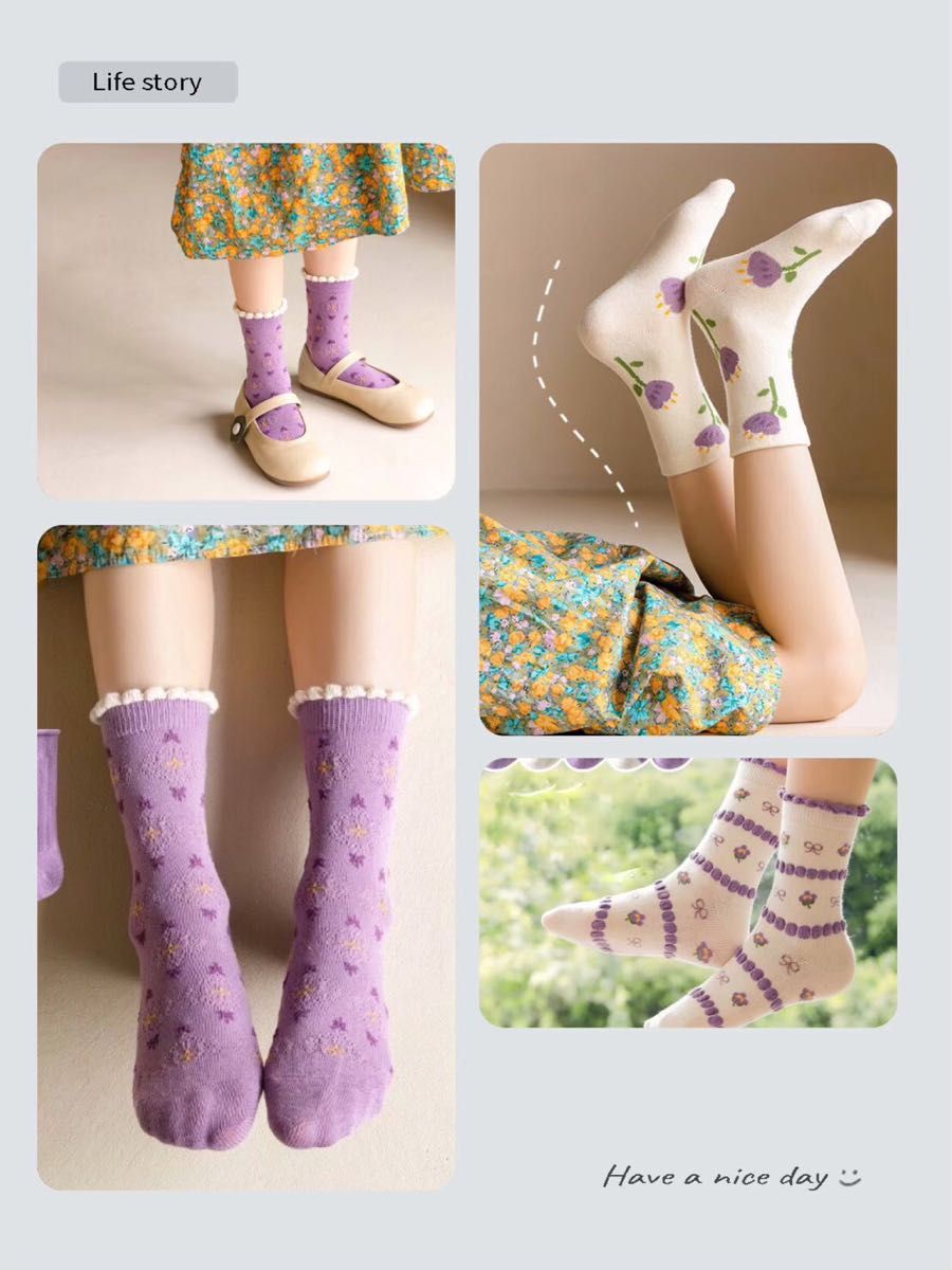 《靴下5足セット》　Sサイズ（11〜14cm）　子供　キッズ　ベビー 韓国　春　秋　冬 ソックス キッズ靴下