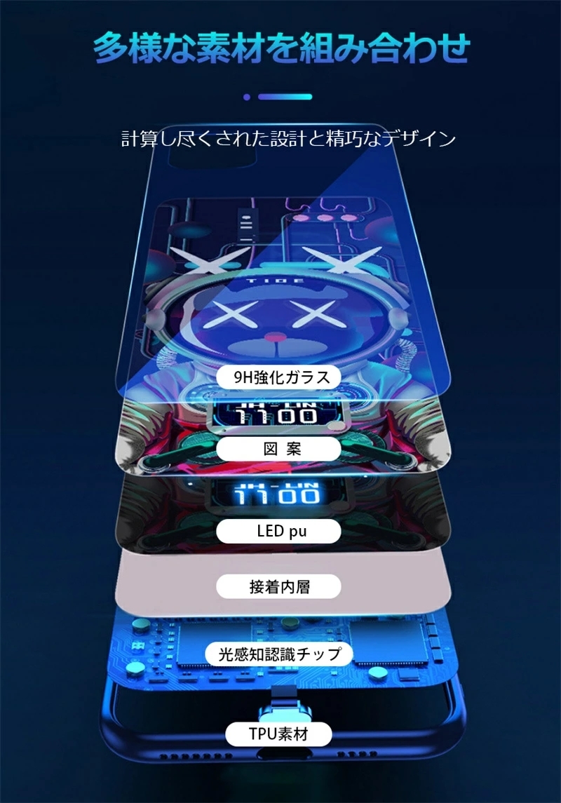 スマホケース 韓国 光る 発光 おしゃれ ケース スマホ カバー 携帯ケース スマホ iPhoneケース JP-212/iPhone12promax_画像6