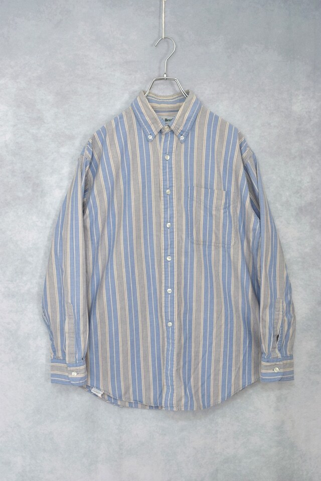 【 90s エルエルビーン 】old “ L.L.bean ” マルチストライプ コットン BD シャツ / size M / 90年代 ボタンダウン アウトドア