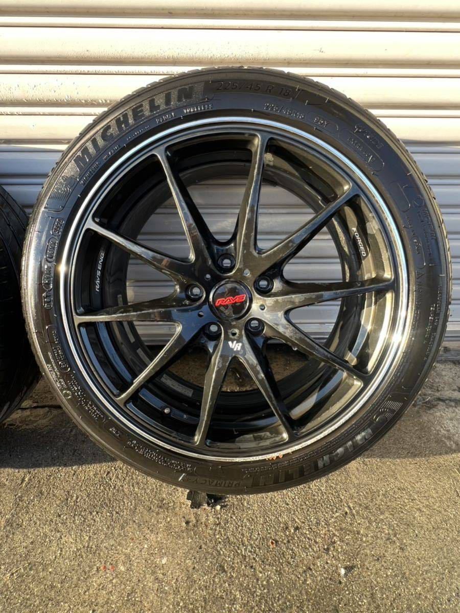 ☆RAYS■VOLKRACING■G25■FORGED/鍛造■レイズボルクレーシングG25■18x7.5j ＋48114.3５穴MICHELIN PRIMACY4 225/45R18_画像2