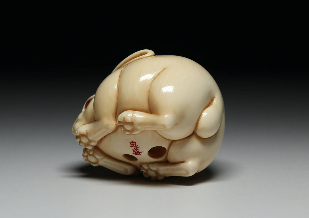 [ сердце ]k302 мамонт netsuke белый . как . симпатичный!