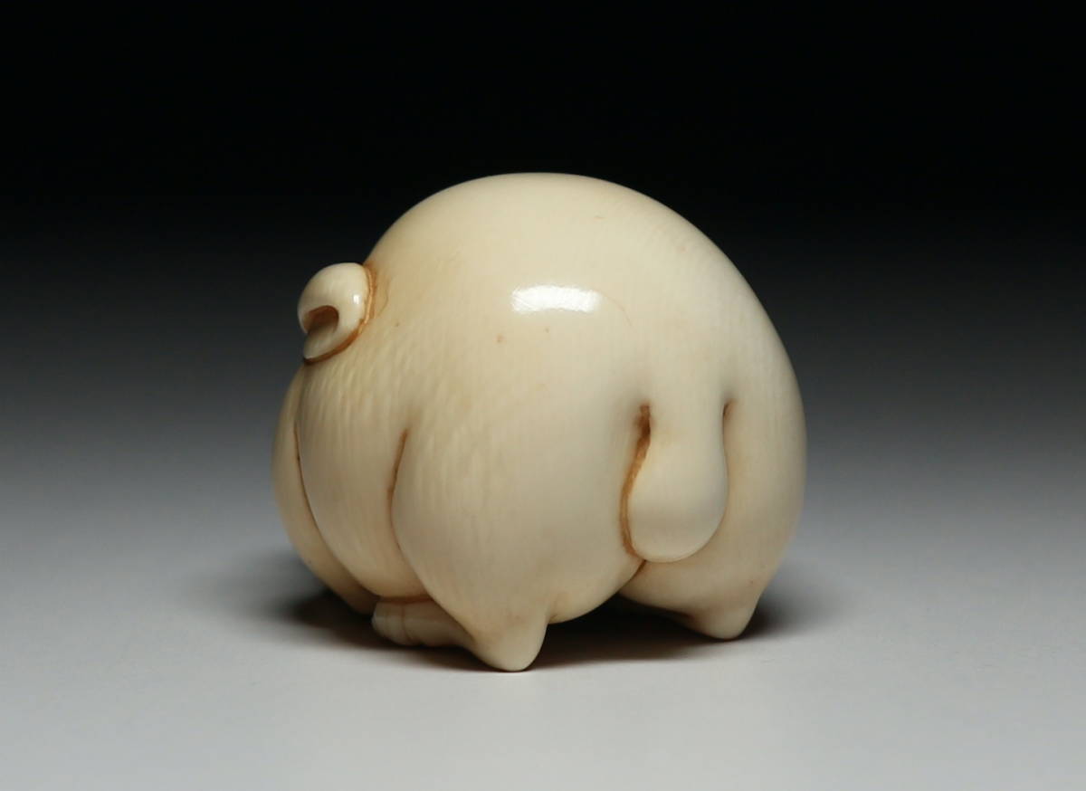 [ сердце ]k302 мамонт netsuke белый . как . симпатичный!