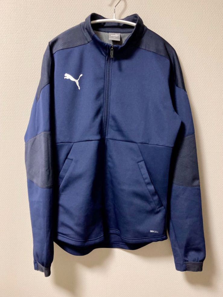 美品★ PUMA プーマ TEAMFINAL21 ジャージジャケット・トレーニングジャケット・ジャージ・ストレッチ・吸汗速乾・ネイビー L ★送料無料_画像1