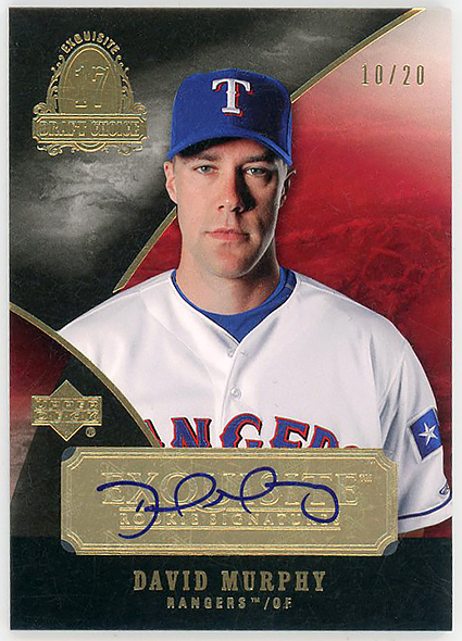 RANGERS-INDIANS-ANGELS△DAVID MURPHY/2007 UD EXQUISITE ROOKIE SIGNATURES DRAFT CHOICEサインRC #20!_画像1