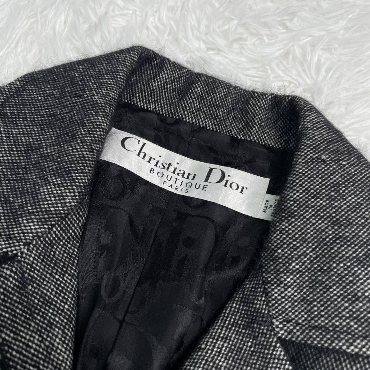 【美品】Christian Dior クリスチャン ディオール コート トロッター グレー系 高級 名作 07AW_画像7