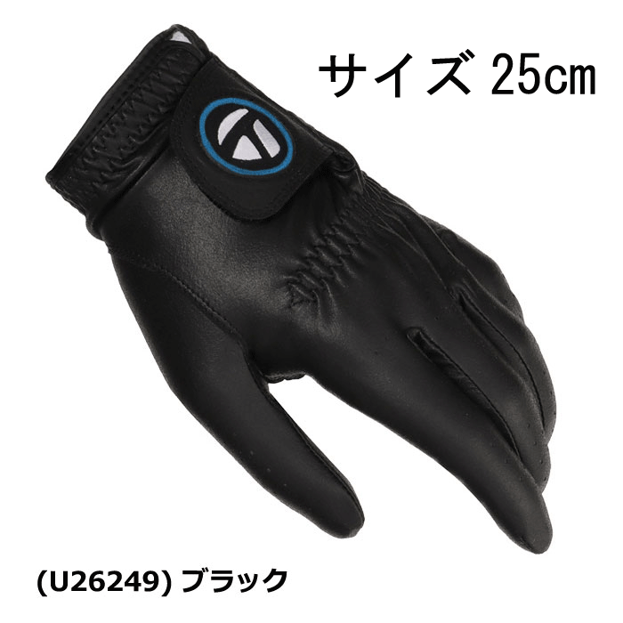 [ regular price 1,870 jpy ] TaylorMade Golf glove (UN165-U26249 black 25cm) men's one hand right profit left hand for 2024 new work [TaylorMade regular commodity ]