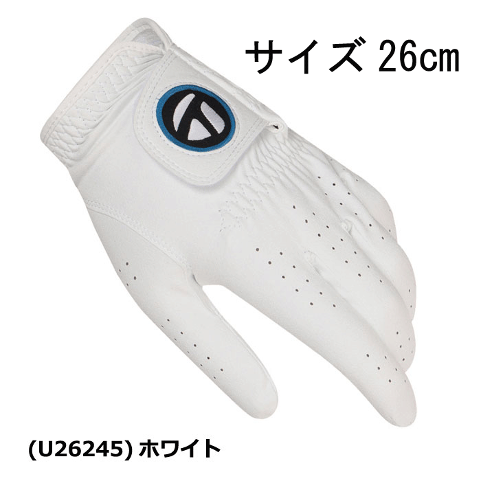 【定価1,870円】テーラーメイド ゴルフ グローブ (UN165-U26245 ホワイト 26cm) メンズ 片手 右利 左手用 2024新作【TaylorMade 正規商品】_画像1