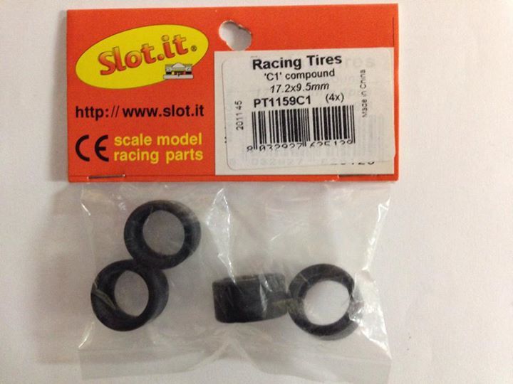 Slot.it 1/32 slot car parts PT1159C1 Racing Tires (17.2×9.5mm)