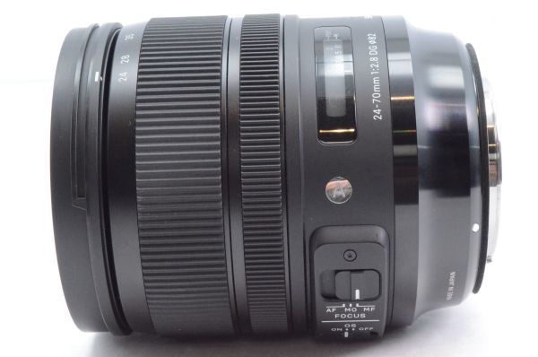 極上品★SIGMA シグマ Art 24-70mm F2.8 DG OS HSM キャノン Canon用 フルサイズ対応 大口径標準ズームレンズ★元箱付き 02057の画像4