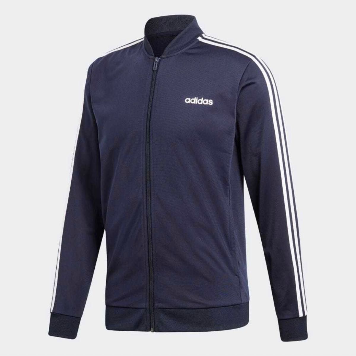 新品 adidas アディダス M 快適素材!! 3ストライプ ジャージ上下 ネイビー/ホワイト 紺/白