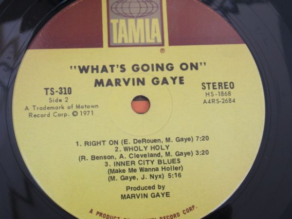 Y 13-31 LP レコード TAMLA マービン ゲイ ホワッツ ゴーイン オン MARVIN GAYE what's going on TS310 9曲 ソウル R&B_画像4