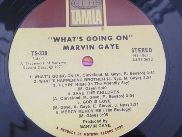 Y 13-31 LP レコード TAMLA マービン ゲイ ホワッツ ゴーイン オン MARVIN GAYE what's going on TS310 9曲 ソウル R&B_画像3