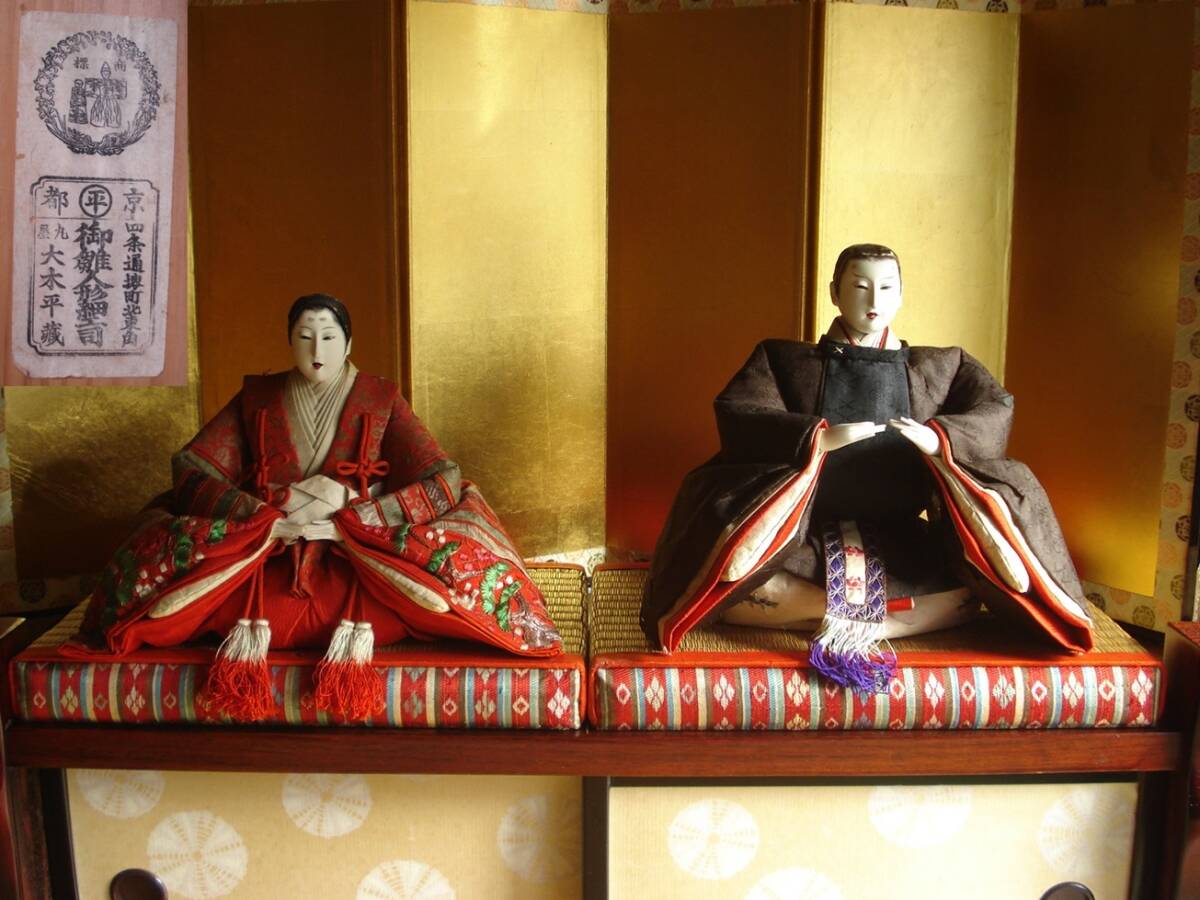 大木平蔵　明治期　時代雛　親王飾り　雛人形　日本人形　_画像1