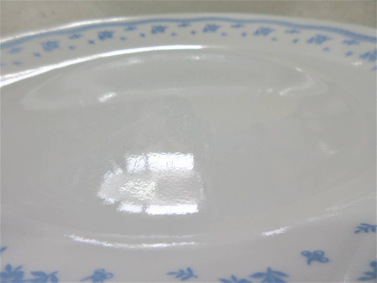 10枚セット★送料無料 即決!!★中古 CORELLE コレール ブルーフラワー プレート 皿 直径21.5ｃｍ の画像7