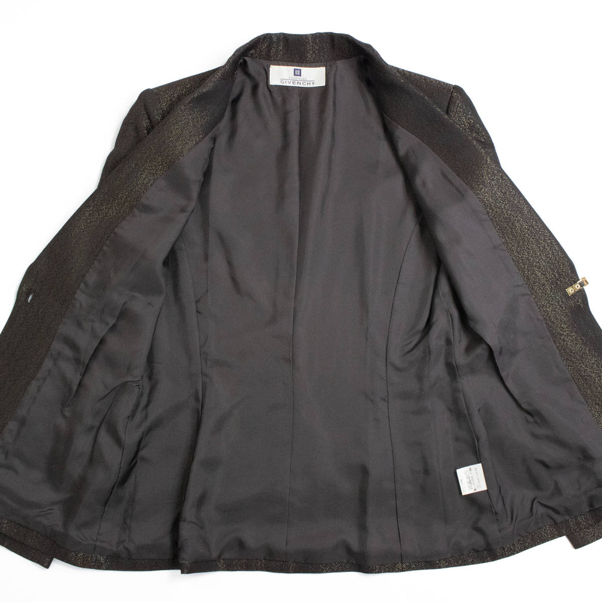 【全額返金保証・送料無料・極美品】ジバンシーのジャケット 正規品 日本Mサイズ相当 ヴィンテージモデル 希少 ゴールドクリップ_画像5
