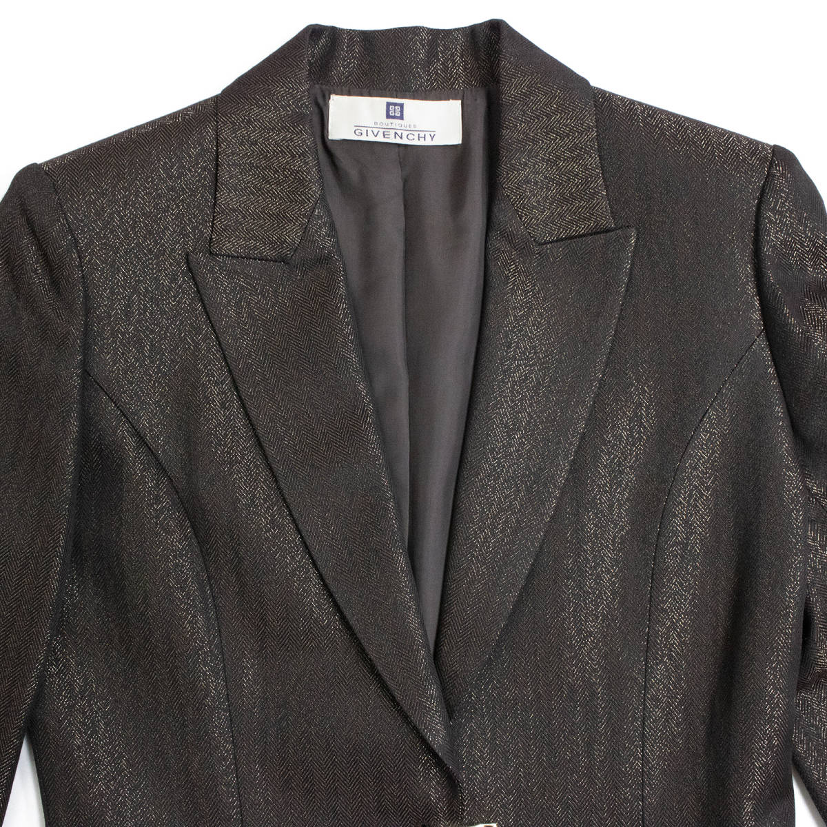 【全額返金保証・送料無料・極美品】ジバンシーのジャケット 正規品 日本Mサイズ相当 ヴィンテージモデル 希少 ゴールドクリップ_画像3