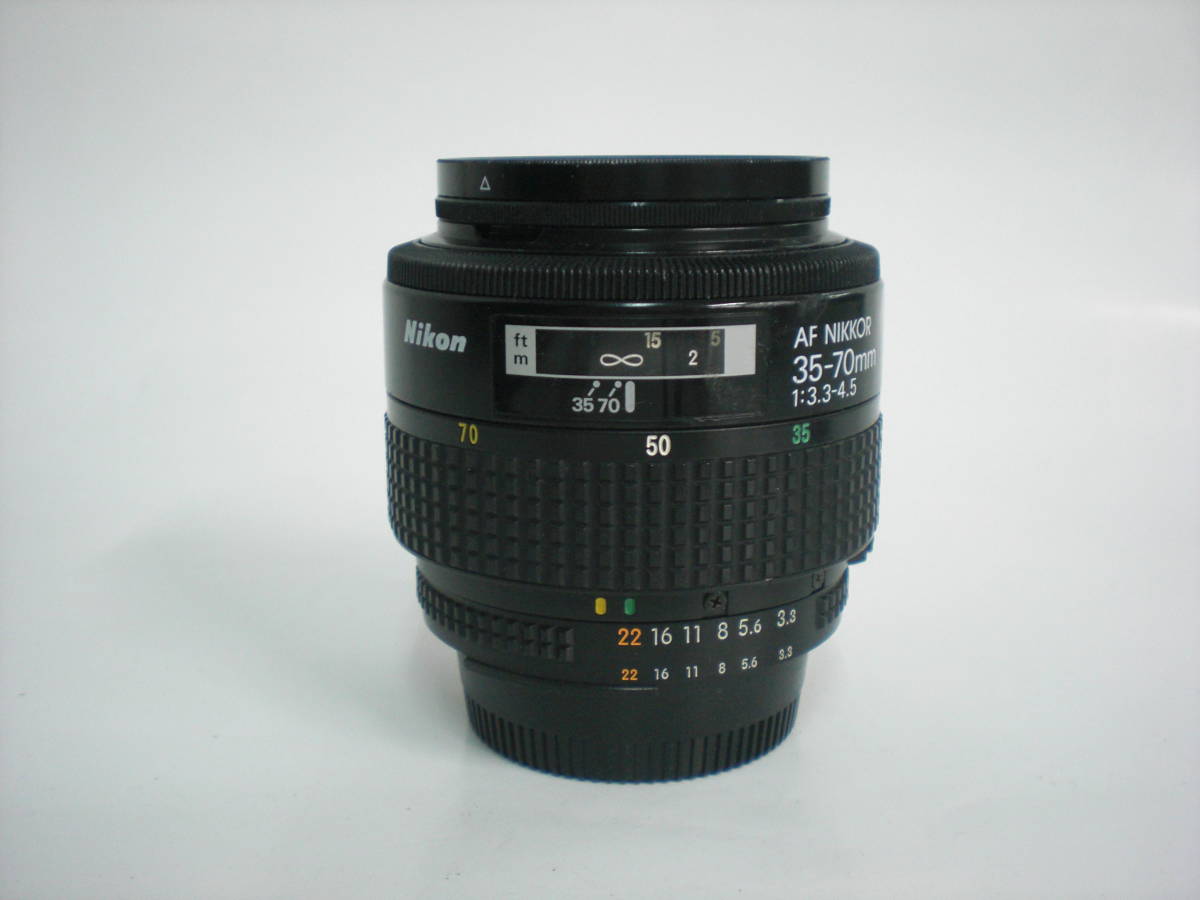 カ/Nikon/ニコン/AF NIKKOR/カメラレンズ/絞り1:3.3-4.5/f=35-70mm/望遠/ニコン F対応/レンズキャップ有/外観 光学ダメージ有★カ-2648★_画像4