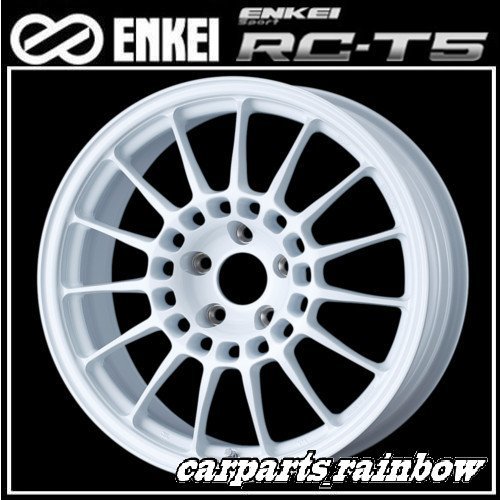 ★ENKEI/エンケイ ENKEI Sport エンケイスポーツ RC-T5 17×7.0J/7J 4/100 +37 ★White/ホワイト★新品 4本価格★_画像1