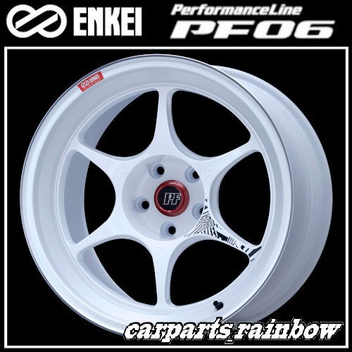 ★送料無料★ENKEI/エンケイ PerformanceLine PF06 16×8.5J 4/100 +28★Machining White/ホワイト★新品 4本価格★