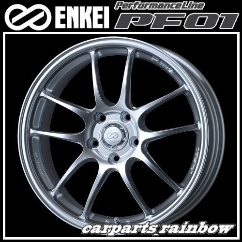 ★ENKEI/エンケイ PerformanceLine PF01 18×7.0J/7J 5/114.3 +53★SparkleSilver/スパークシルバー★新品 4本価格★_画像1