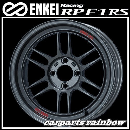 ★送料無料★ENKEI/エンケイ Racing レーシング RPF1RS 15×8.0J/8J 4/100 +28★MatteDarkGunmetalic/ガンメタ★新品 4本価格★_画像1