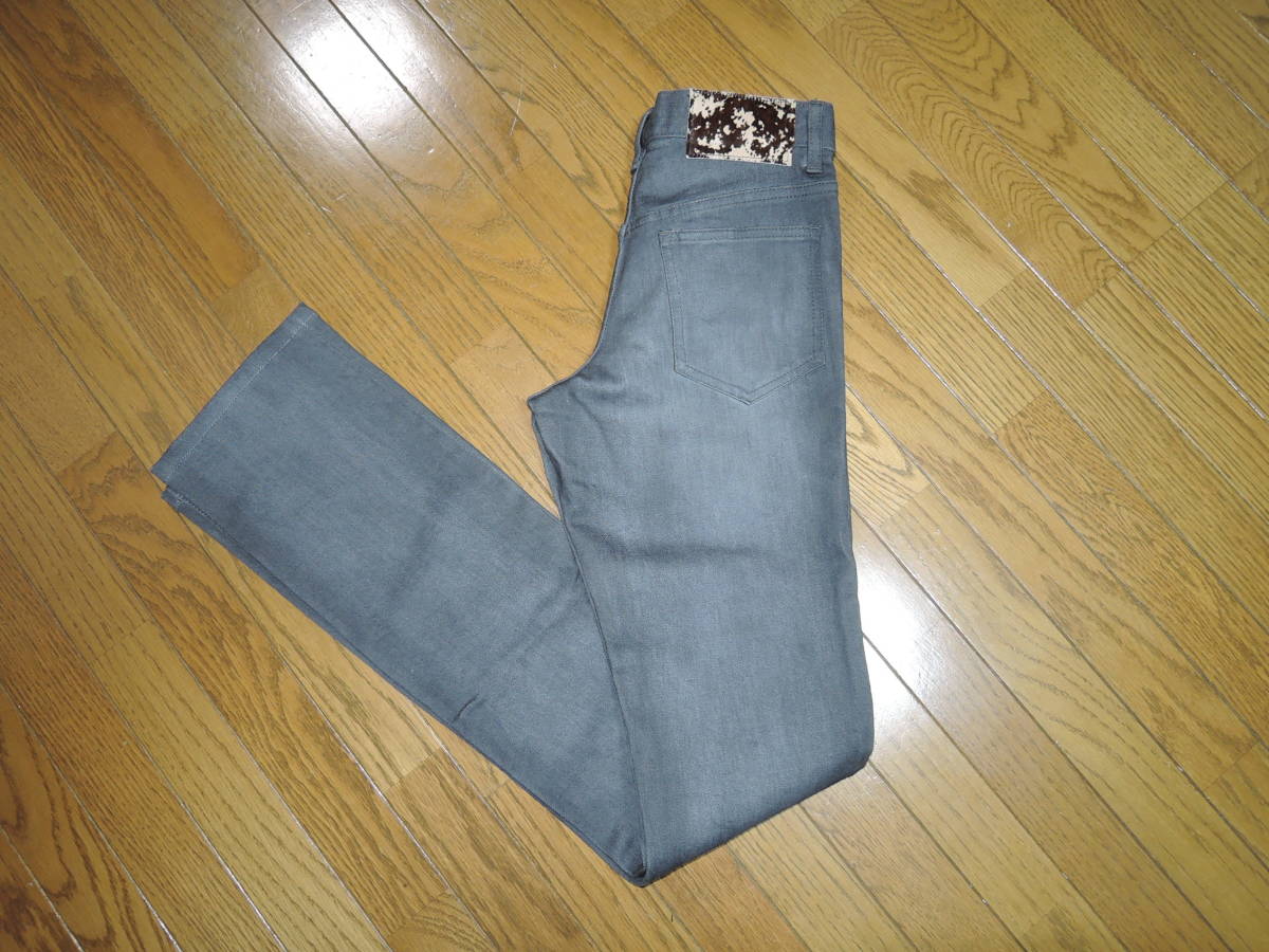  new goods SHELLAC shellac black Denim 42 stretch pants processing 