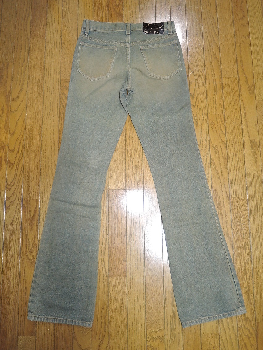  new goods SHELLAC shellac Denim 42 indigo pants special processing 