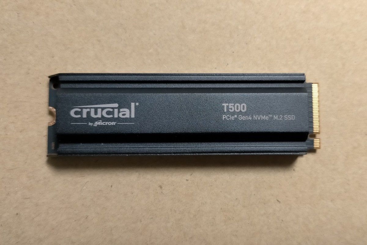 Crucial T500 1TB Gen4 NVMe M.2 SSD 内蔵型ゲーミングSSD ヒートシンク付き PS5対応 