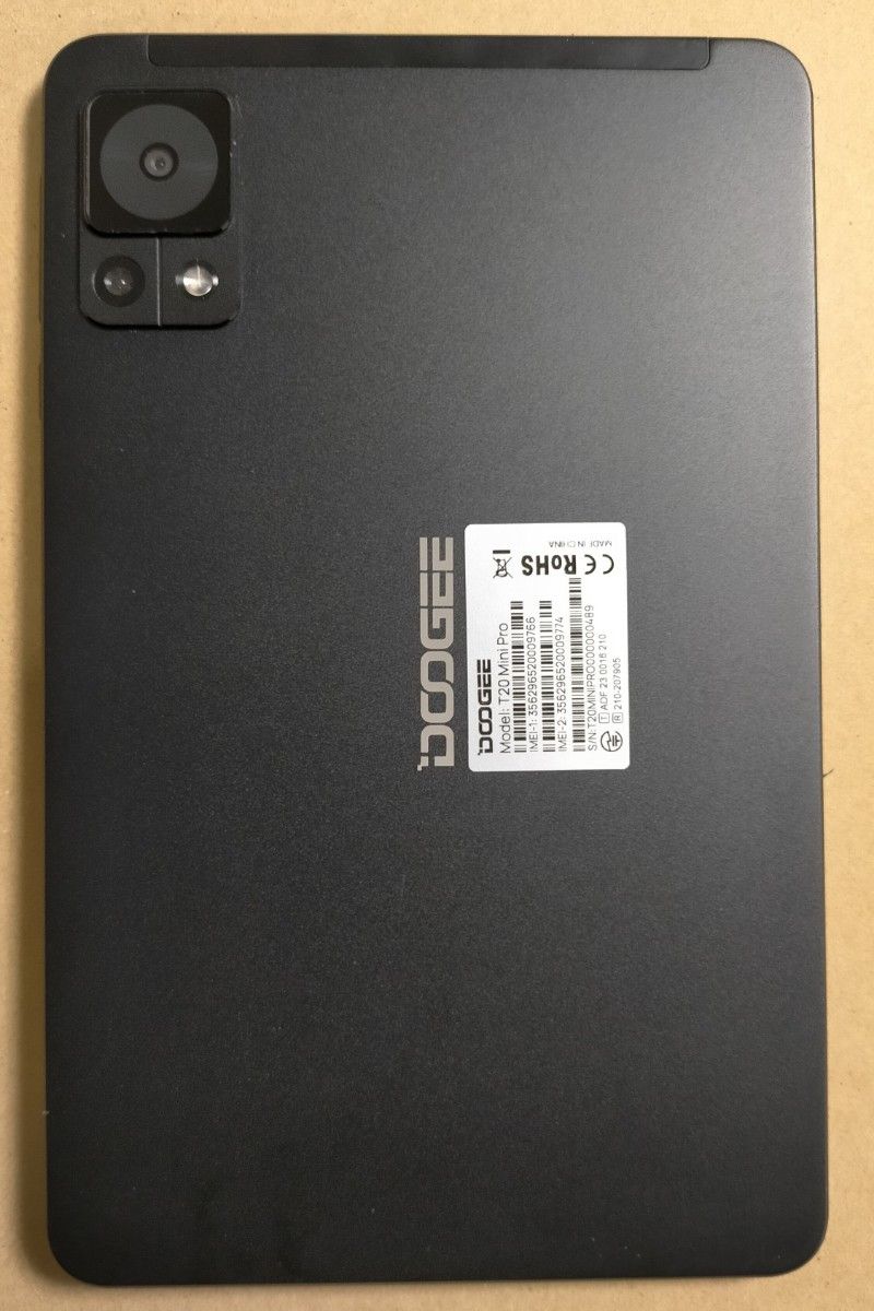 DOOGEE T20 Mini Pro タブレット 8.4インチ 20GB+256GB+1TB拡張  1200*1920 IPS