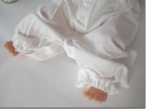 送料無料 OP mini 夏物素材 スクエアヨーク お宮参りセレモニー用 ベビードレス お帽子付き2点セット 赤ちゃん 白 セレモニードレスの画像5