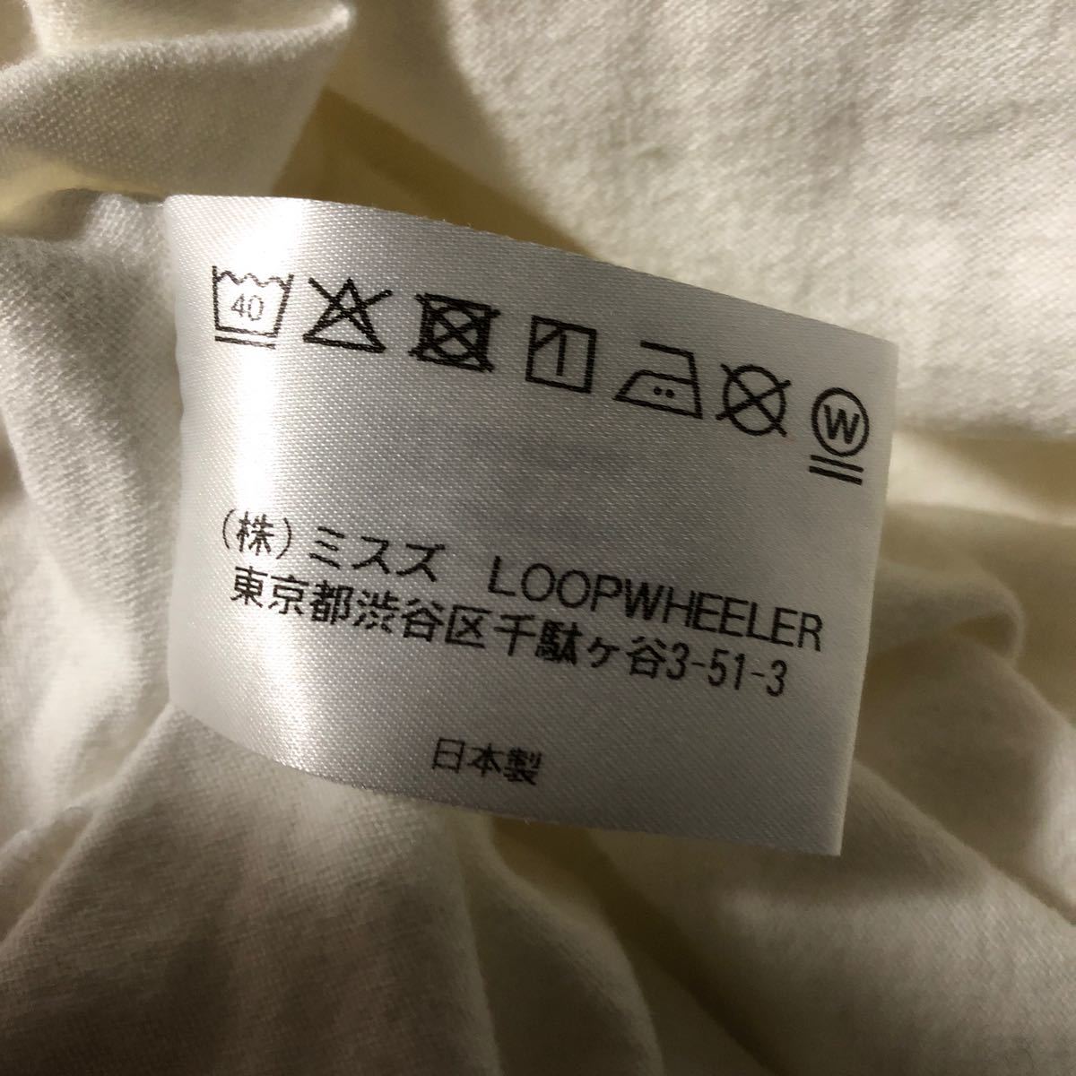 日本製ループウィラーLoopwheeler　VネックTシャツL_画像8