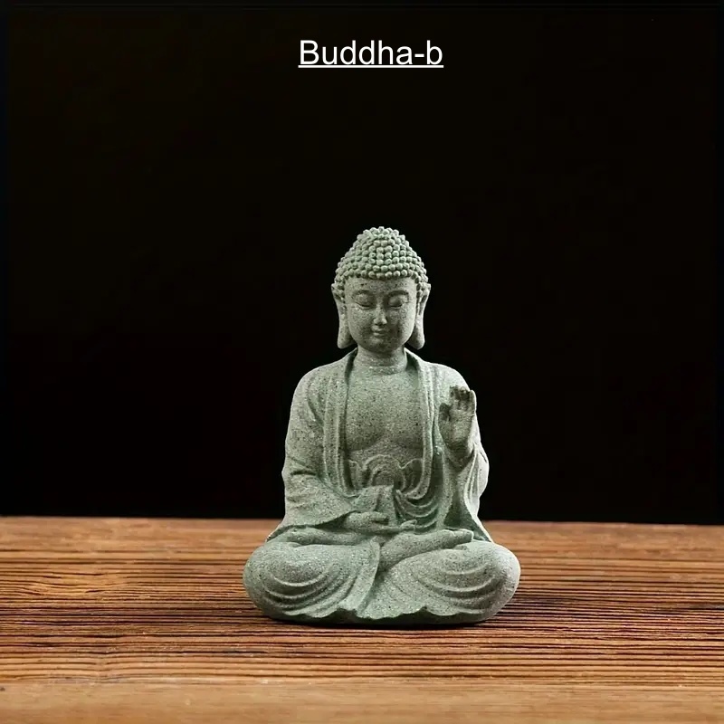 3951656976 1個 Buddha-B 瞑想仏像オーナメント、クリエイティブな禅芸術作品、仏像、水槽の景観、家庭やオフィスの装飾_画像1