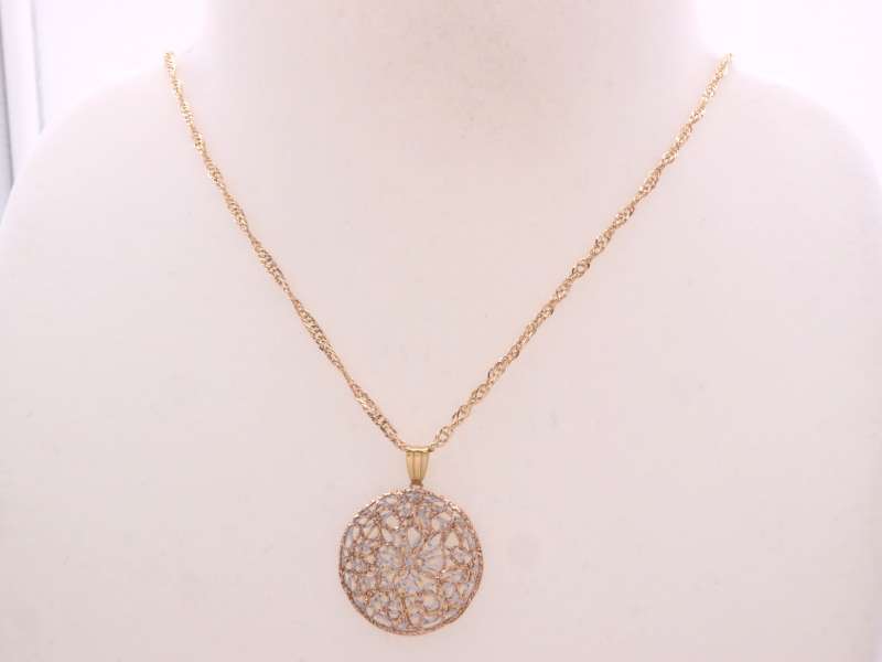 s Lee color Circle ska si pendant screw necklace K18YG PG WG yellow gold pink gold white gold beautiful goods 