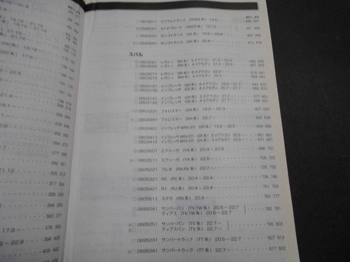 ■2010　前期　見積ガイド　マツダ　スバル　ロードスター　レガシー　ESTIMATING GUIDE ■_画像4