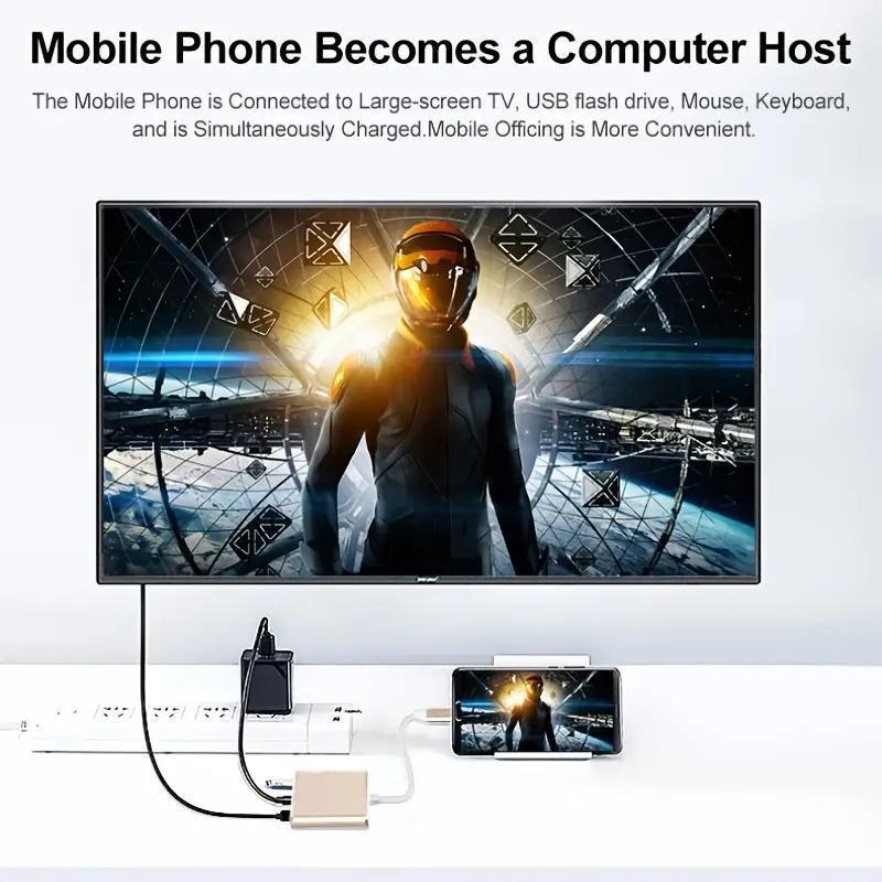 ◆3 In 1 タイプ C - 4K　 HDMI 対応 USB 3.1 / 充電アダプター_画像4
