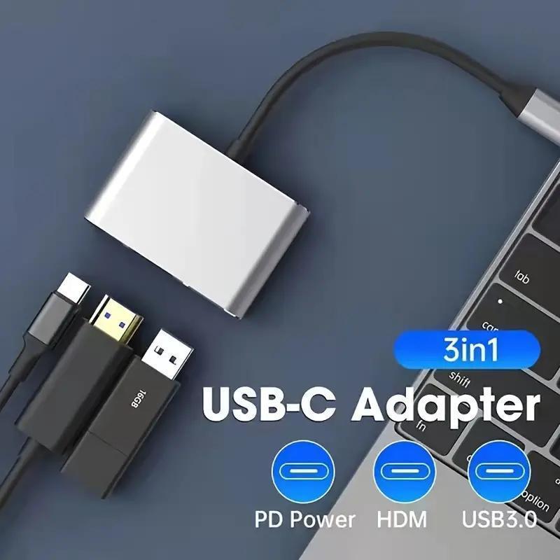 ◆3 In 1 タイプ C - 4K　 HDMI 対応 USB 3.1 / 充電アダプター_画像3