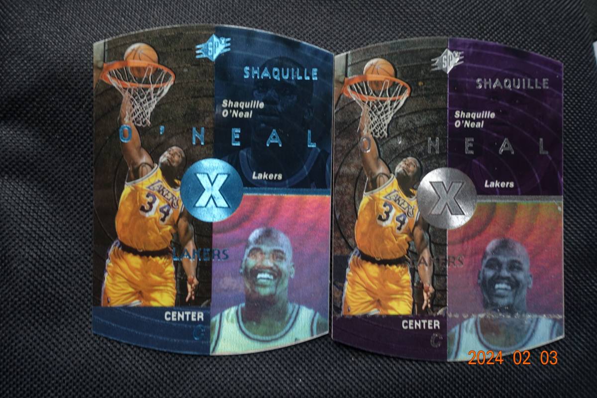 Shaquille O’Neal 1997-98 SPx 　No.22　Silver ＆Bronze ＆ Sky & Regular 4枚組_画像3