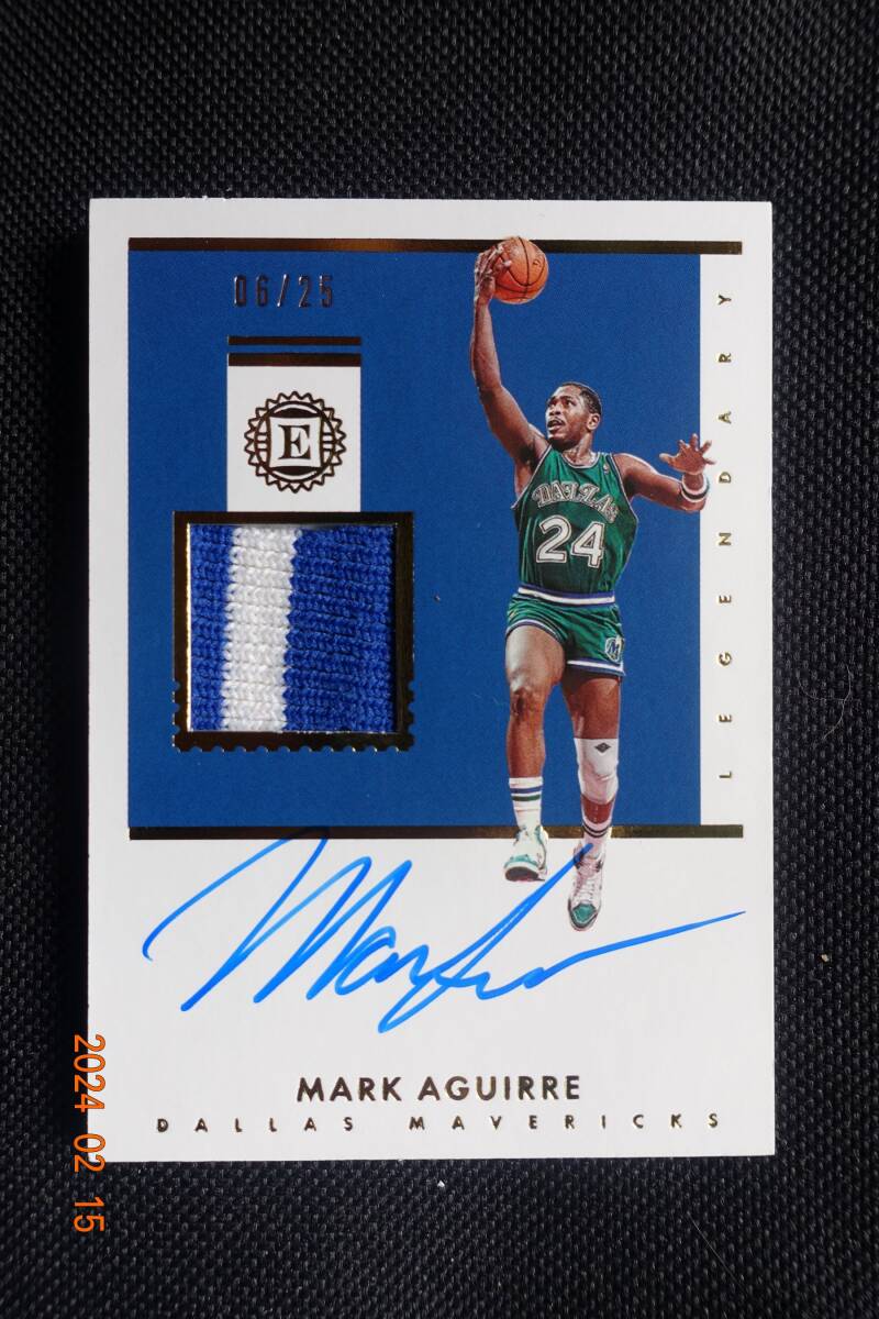 Mark Aguirre 2018-19 Panini Encased Legendary Swatch Signature#06/25_画像1