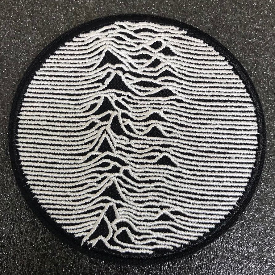 Joy Division 「Unknown Pleasures」モチーフ 76mm径 アイロンワッペン - NEW ORDER FACTORY 80'S 定形郵便送料無料 - sonntagpatches_画像2