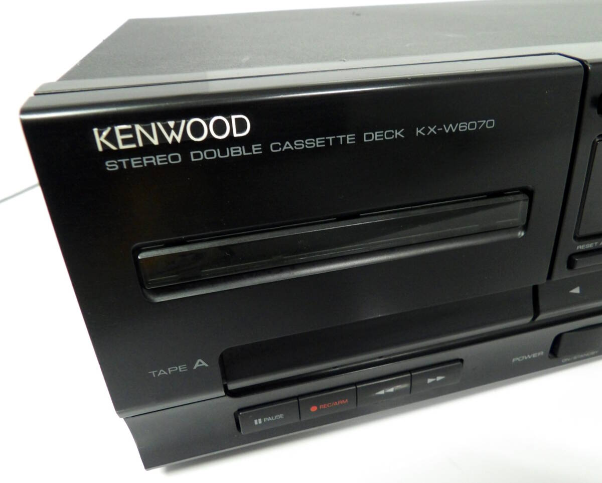 【よろづ屋】KENWOOD KX-W6070 ケンウッド Wリバース ステレオWカセットデッキ カセットテープ レトロオーディオ(M0214-100)_画像4