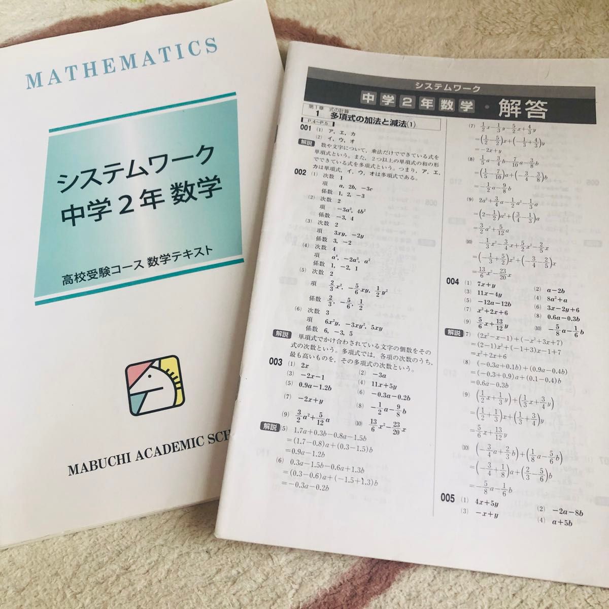 【中2 数学 2冊セット】馬渕教室 高校受験コース