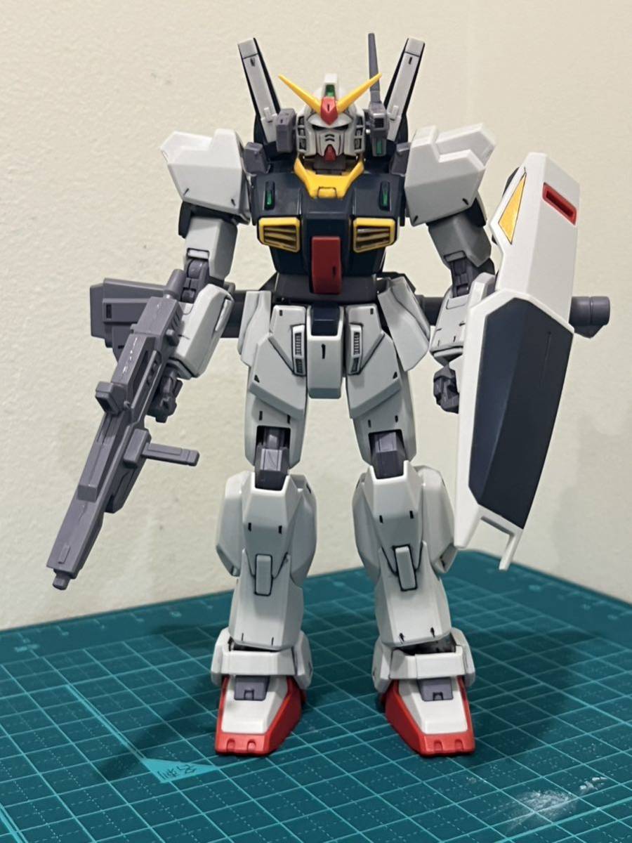 HG 1/144 ガンダムMk-2 A.E.U.G　未塗装　スミ入れ　シール貼り　つや消しトップコート_画像1