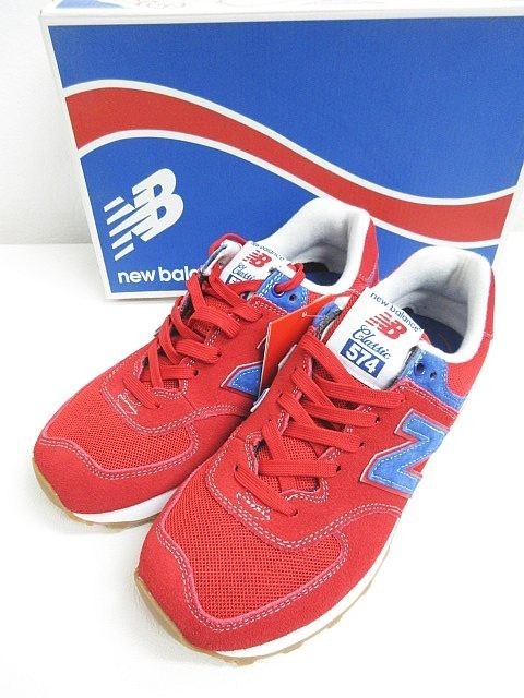 ●【新品】NEW BALANCE ニューバランス スニーカー ML574WTR 赤 レッド　24.5cm 国内正規品 ■管理番号L20890YER-190117-65-03_画像1