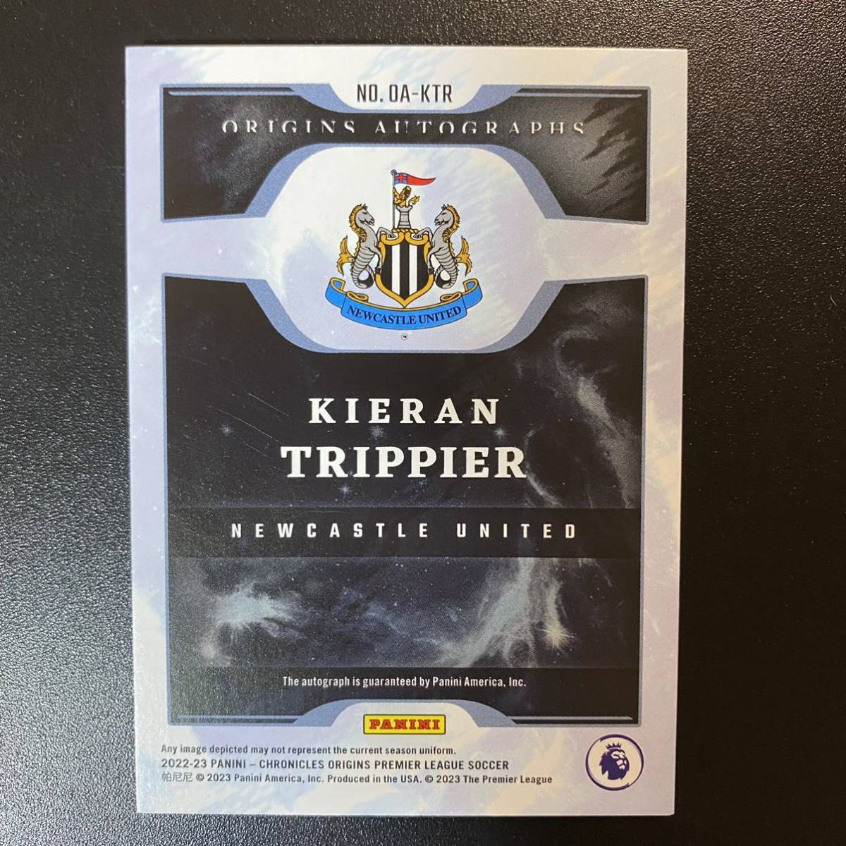 2022-23 Panini Chronicles Origins Kieran Trippier Auto /99 Newcastle United 直筆サインカード キーラン・トリッピアーの画像2