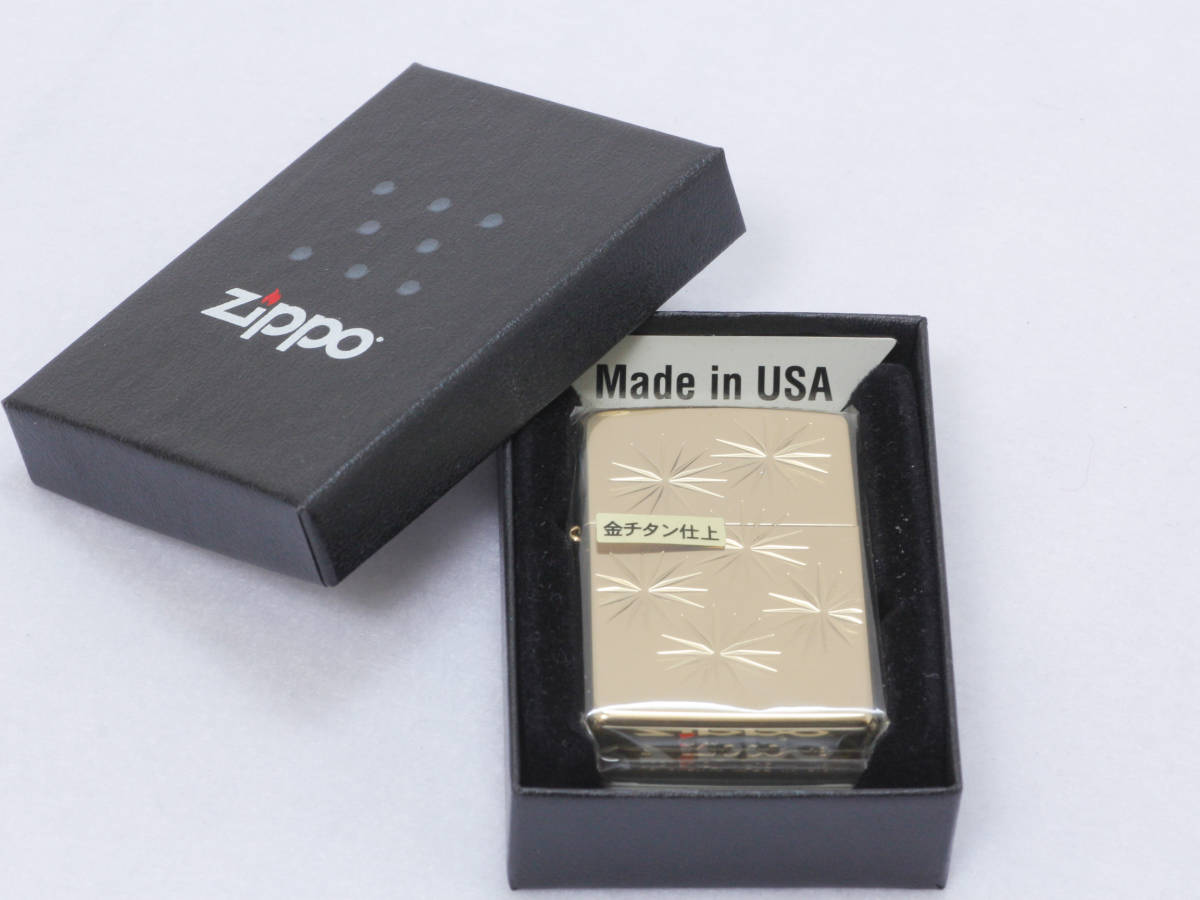 ☆新品・未使用☆　Zippo　ジッポー　金チタン仕上　ライター_画像1