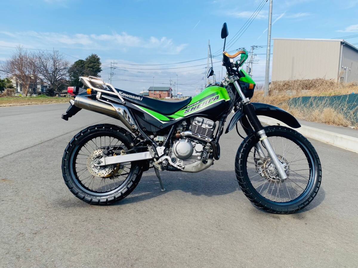 KAWASAKI スーパーシェルパ KL250G 中古車体！動画あり！書類付！全国運送可！(検 FTR TW CB223 REBEL SEROW TRICKER)◇◆_画像4