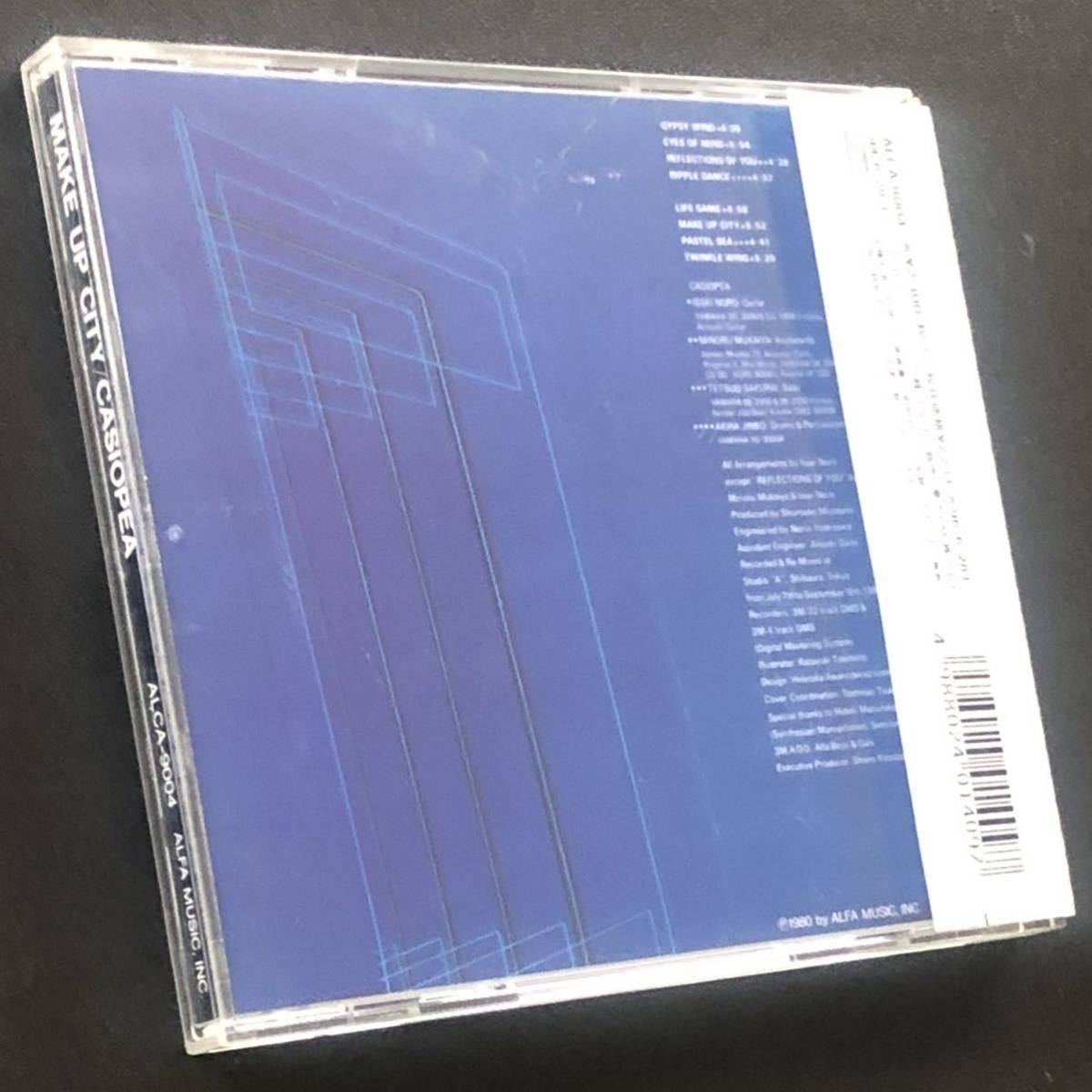 C-04★廃盤 帯付美品★CD「メイク・アップ・シティ」CASIOPEA★カシオペア 野呂一生 向谷実 櫻井哲夫 神保彰 MAKE UP CITY 1994年盤