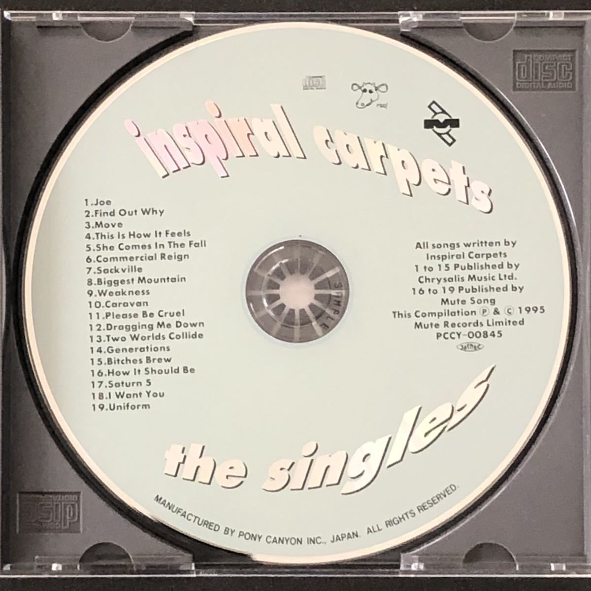 廃盤 帯付 美品★CD「ザ・シングルス」インスパイラル・カーペッツ★The Singles / Inspiral Carpets 1995年 全19曲