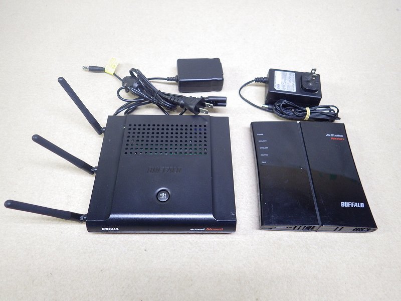 Kれま9688 BUFFALO 無線LANルーター WZR2-G300N WHR-300 2点セット Wi-Fi ネットワーク機器 パソコン周辺機器の画像1