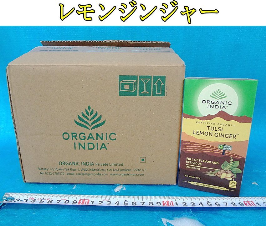 Mいな2656 ORGANIC INDIA オーガニック インディア トゥルシー ティー レモンジンジャー 25包×6箱 ハーブティー ティーバッグ_画像1